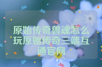 原始传奇兽魂怎么玩原始传奇三端互通官网