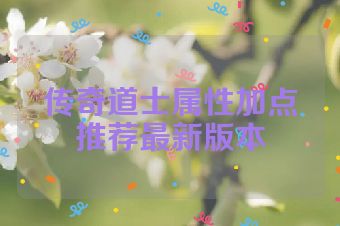 传奇道士属性加点推荐最新版本