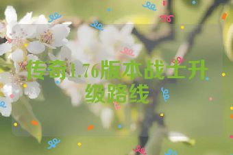 传奇1.76版本战士升级路线