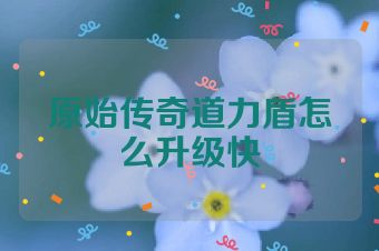 原始传奇道力盾怎么升级快