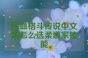 热血格斗传说中文版怎么选柔道家技能