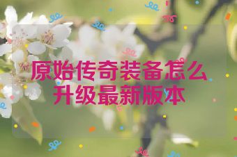 原始传奇装备怎么升级最新版本