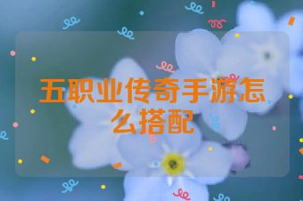 五职业传奇手游怎么搭配