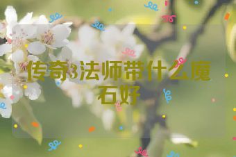 传奇3法师带什么魔石好
