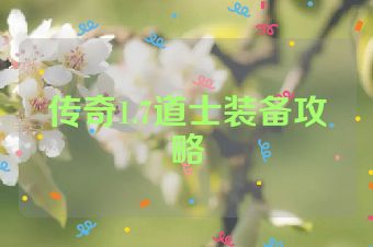 传奇1.7道士装备攻略