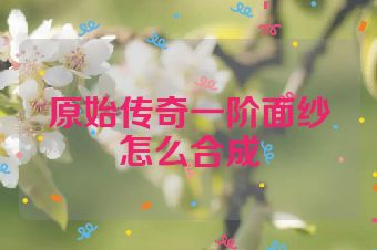 原始传奇一阶面纱怎么合成