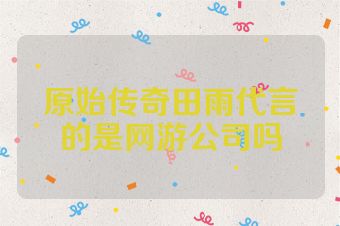 原始传奇田雨代言的是网游公司吗
