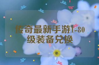 传奇最新手游1-80级装备兑换