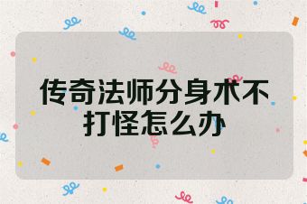 传奇法师分身术不打怪怎么办