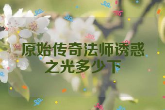 原始传奇法师诱惑之光多少下