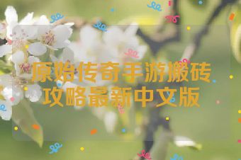 原始传奇手游搬砖攻略最新中文版