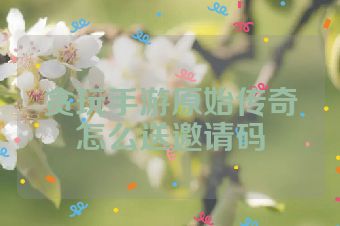 贪玩手游原始传奇怎么送邀请码