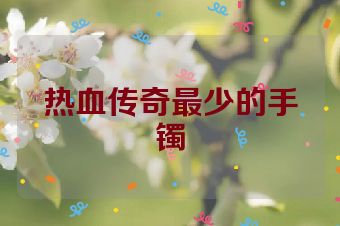 热血传奇最少的手镯