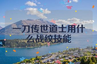 一刀传世道士用什么战纹技能