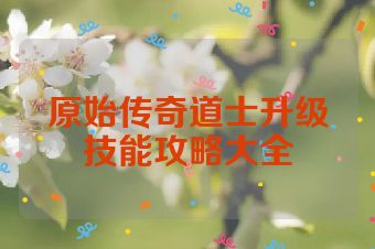 原始传奇道士升级技能攻略大全