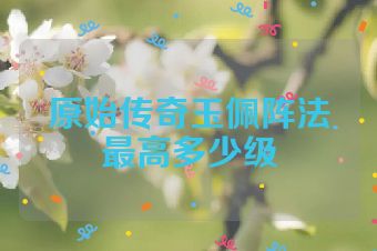 原始传奇玉佩阵法最高多少级