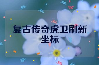 复古传奇虎卫刷新坐标
