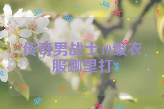 传奇男战士40级衣服哪里打