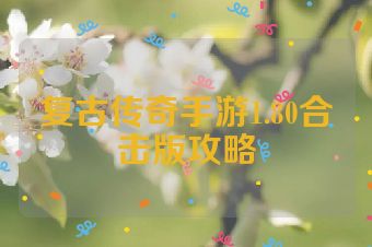 复古传奇手游1.80合击版攻略