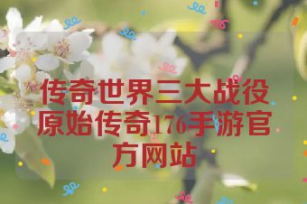 传奇世界三大战役原始传奇176手游官方网站