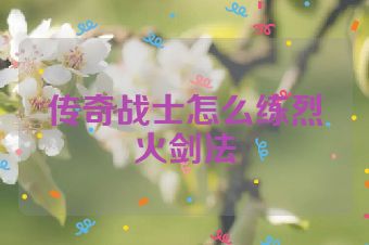传奇战士怎么练烈火剑法
