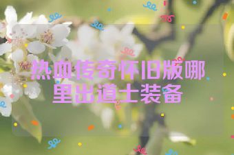 热血传奇怀旧版哪里出道士装备