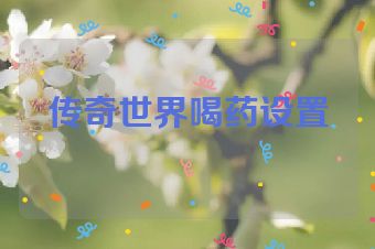 传奇世界喝药设置