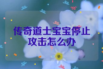传奇道士宝宝停止攻击怎么办