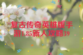 复古传奇英雄版手游1.85新人攻略39
