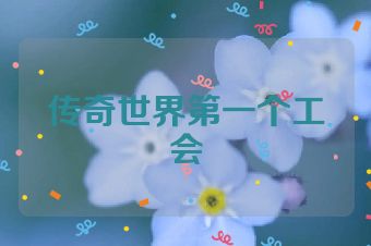 传奇世界第一个工会