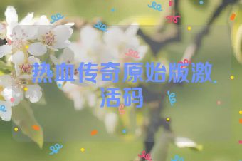 热血传奇原始版激活码