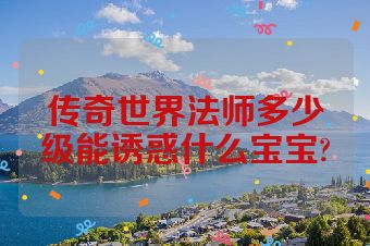 传奇世界法师多少级能诱惑什么宝宝?