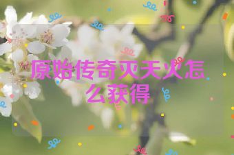 原始传奇灭天火怎么获得