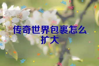 传奇世界包裹怎么扩大