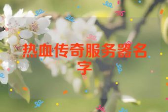 热血传奇服务器名字