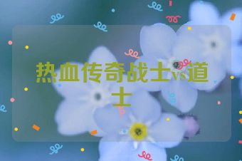 热血传奇战士vs道士