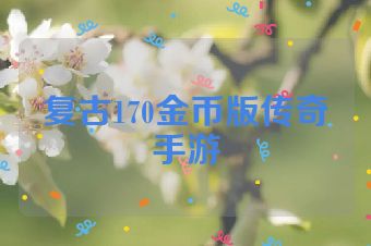 复古170金币版传奇手游