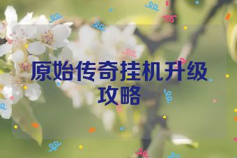 原始传奇挂机升级攻略