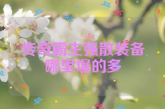 传奇霸主强散装备哪里爆的多