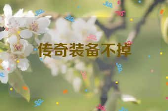 传奇装备不掉