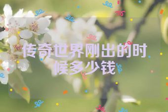 传奇世界刚出的时候多少钱
