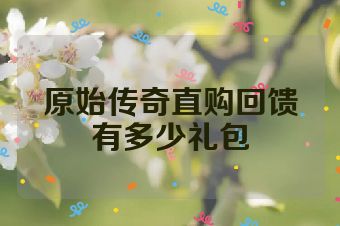 原始传奇直购回馈有多少礼包