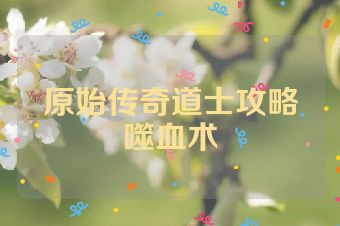 原始传奇道士攻略噬血术