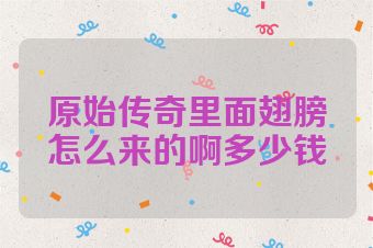 原始传奇里面翅膀怎么来的啊多少钱