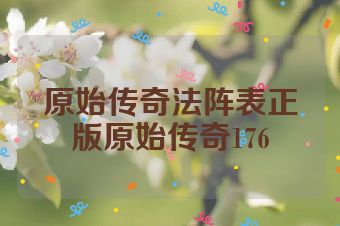 原始传奇法阵表正版原始传奇176