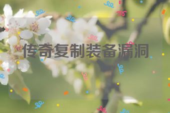 传奇复制装备漏洞