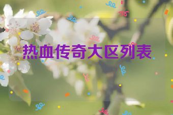 热血传奇大区列表