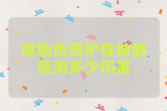 原始传奇护身神盾抵消多少伤害