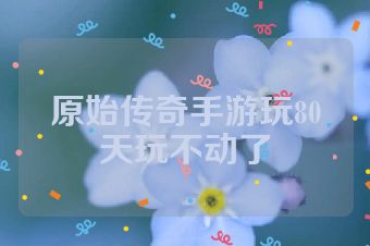 原始传奇手游玩80天玩不动了