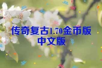 传奇复古1.70金币版中文版